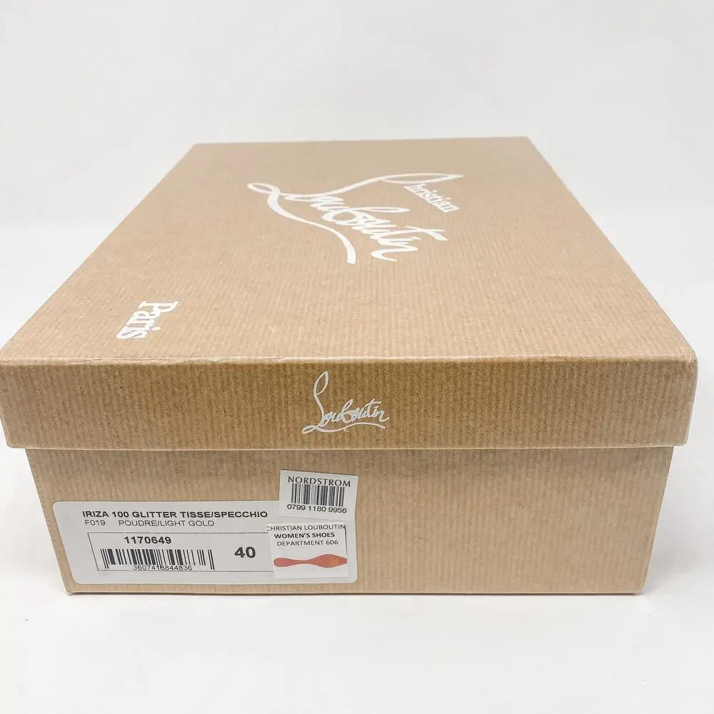 Christian Louboutin Iriza 100 Glitter Tisse Pink D'Orsay Heels EU 40 US 10